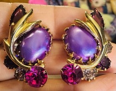 ALICE CAVINESS Brooch Earrings Set Unsigned Vintage Jewelry Verified