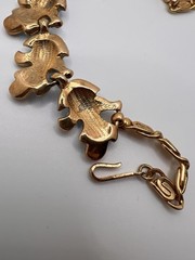 NOS Vintage Karu Gold & blue Tone Choker Necklace Collar Fashion
