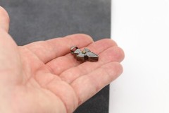 Vintage Aquamarine Cross Rough Natural Rough Gemstone Cross set in Silver (#56)
