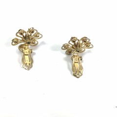 Womens Earring & Bracelet Set Clip On Clear Rhinestones Gift Evening Party