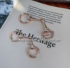 Sallys Quality 100% Copper Scarf Ring Horse Bit Buckles Brooch For Silk Scarves