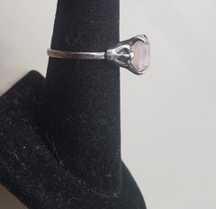 925 Sterling Silver Sarah Coventry Vtg. Lavender CZ Ring Size 6-8.25 Adjustable