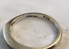 .21ctw Diamond EREV 14K Solid White Gold Band Ring ~ Size 6.5 ~ 2.4g ~ CS-4038