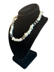 Vintage Puka Shell Beaded Necklace Lobster Clasp 18-Inch Beach Core Surfer