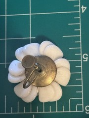 Vintage 1940s 1950s Cluster Flower Screw Back Earrings Floral Jewelry