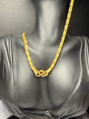 24k Stunning Hefty & Thick Pure .999 Fine Gold Chain 22” inch 4.5mm