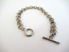 Vintage Sterling Silver 925 charm bracelet 7.5 in