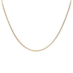 Vintage Krementz Gold Overlay Flat Pillar Link Chain Necklace – 19.25”, 2.5mm