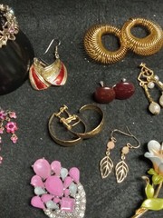 Vintage 2 Modern Costume Jewlery Lot Necklaces Earrings Bracelets Pins And More