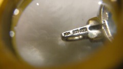 Vintage Antique Estate Jewelry 14K Gold Sterling Silver Blue Stone Pendant Charm