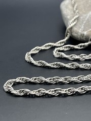 Vintage USSR 925 Silver Rolo Chain Size 21 In Weight 12 g.