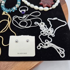 Estate Jewelry Asst Lot Of 30 Items Silver- Turquoise-Rings-Necklaces VTG #4 Set