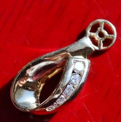 14k yellow gold earring jackets 0.42ct diamond vintage handmade 4.6gr N2864