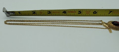 Gold Tone Amethyst Pendent an Necklace Stamped 1928