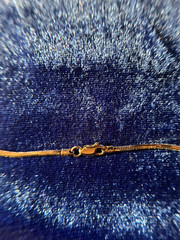 Vintage Sterling Silver Gold Vermeil Milor Italy Quality Box Snake Chain 29in