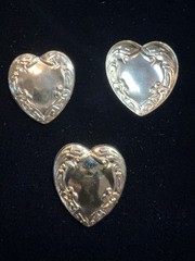 Vintage Gold Plated Heart for Jewelry Design/22K Quality Finish Over Brass NOS