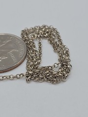 Vintage Sterling Silver 925 Small Rolo Chain Necklace 18″ 3g
