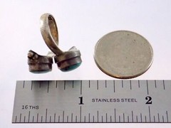 Sterling Silver Double Turquoise Bypass Wrap Ring 925 6.4 Grams Size 6
