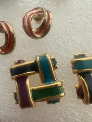 Lot of 16 Vintage Estate Sale Costume Jewelry Earrings with Backs