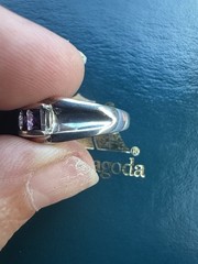Vintage 1980s 1990s Sterling Silver Purple 5 Stone Cocktail Ring Size 7