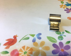 Working Whistle Pendant Charm Vintage Estate JMS signed 6.38g