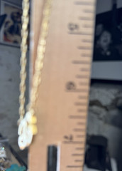 Vintage Necklace Givenchy Pendant Double G Logo Signed 15 in