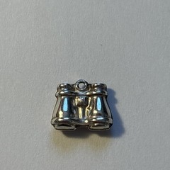 Vintage Sterling Silver Binoculars 3D Charm Military Travel Optics 0.66g