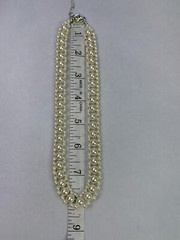 Vintage Simulated Pearl Necklace Signed SHB (Shofel Bros) Champagne Colored￼ D5