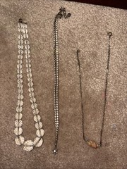 Lot Of Three Necklaces; Costume Jewelry Vintage