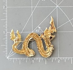 Dragon vintage style brooch enamel on metal