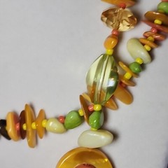 Vintage Tropical Colorful 36in Necklace