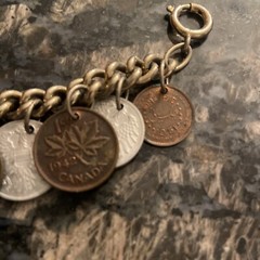 Vintage 1940s & 1950s Coin Bracelet