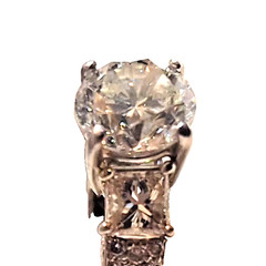 Vintage Lady’s 2.85ct Natural Diamond 5.35 TCW Platinum 900 Engagement Ring