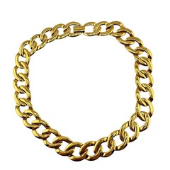 Vintage Napier 1980s 1990s Bold Chain Gold Tone Statement 16″ Necklace
