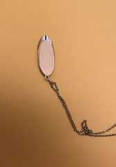 Vintage Pin and Necklace Nickel Silver Abalone/Mother of Pearl