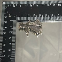 Tortolani Brooch Girl Doll Silver Tone Rhinestone Vintage Figural Pin Jewelry