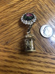 Antique Vintage Bird Cage Perfume Pendant Stamped Austria Beautiful Detail