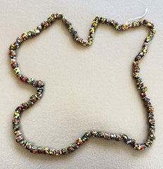 30in Vintage Venetian ? Millefiori African Trade Bead Colorful Strand Necklace