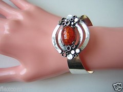 925 Sterling Silver Amber Bracelet Honey Theodor Klotz Teka Amber 23.7 G