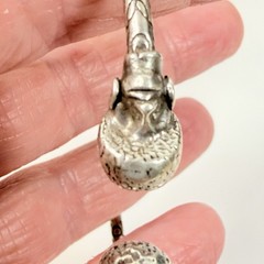 Vintage Sterling Silver African Head Cuff Bracelet Caribbean Tourist Jewelry 7.5