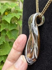 Vintage Marino Inspired Necklace Gold White Purple Adjustable Length