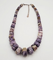 VTG 925 DTR Mine Finds Jay King Necklace 21in Dream Chevron Amethyst Rondelles
