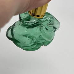 Vintage Max Factor Green Glass Rabbit Perfume Pendant