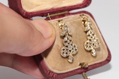 2.11Ct Art Deco Style Lab-Created Diamond Anniversary 14K White Gold FN Earring