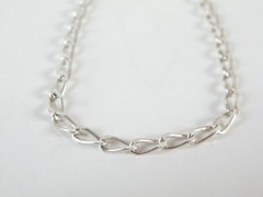 Vintage Italy Sterling Silver 925 Paperclip Rolo Chain Link Necklace 24″