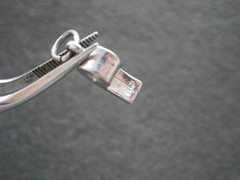 Small Sports Whistle Vintage Shiny Sterling Silver Bracelet Charm Pendant 1.5g
