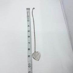 Vintage Elvis Presley Love Me Tender Heart Pendant Necklace Silver Tone Retro