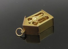 14K GOLD Vintage Petite Man & Woman Couple In House Pendant (MOVES) GP204