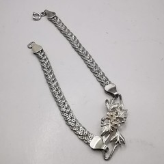 Vintage Very Beautiful Bracelet Jewelry,925 Sterling Silver, Handmade,seal, 8,17