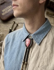 Bolo Tie Mens Wedding Necklace Leather Rope Western Cowboy Style